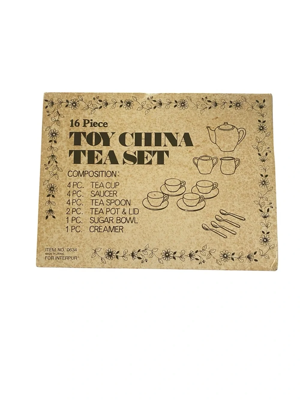 Vintage 70s Teddy Bear Mini Tea Set 16pc Boxed Cottagecore Kidcore country Gifts